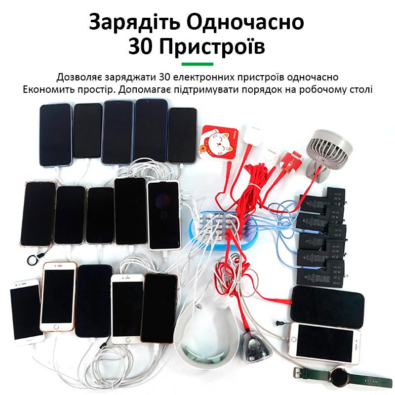 Зарядний пристрій Relife RL-304M 2,4 A 30 USB 160 W (2000996147671) - фото 3