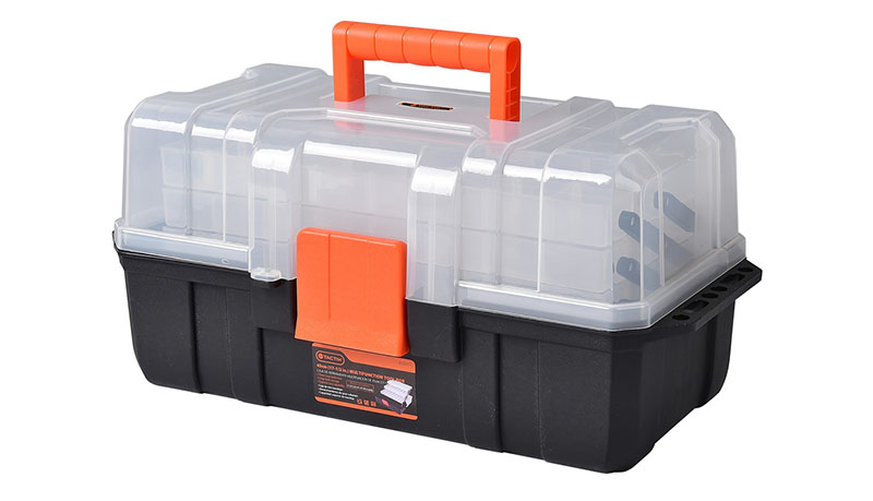 Ящик для инструмента Tactix 450x220x210 мм консольный полупрозрачный пластиковый (INSBXBXP3320311PT0)