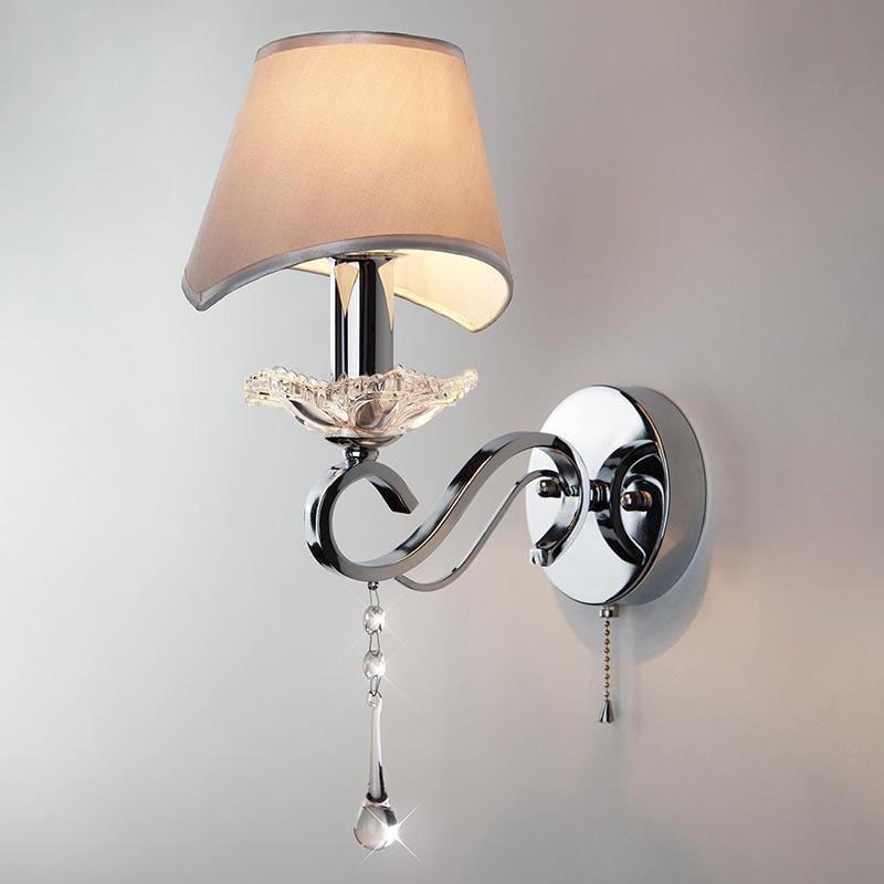 Настенный светильник с абажуром S-18118/1W 250х160х400 мм Хром