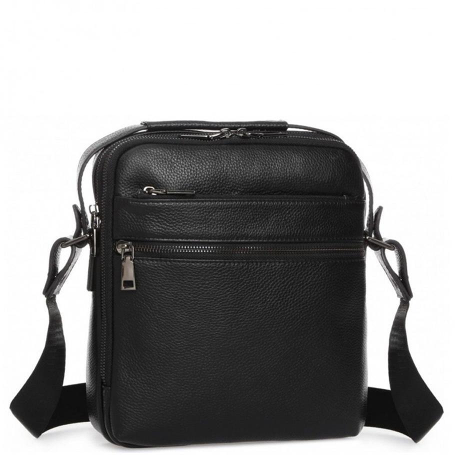 Чоловіча сумка через плече із ручкою Royal Bag A25-17622-3A Чорний (3944)