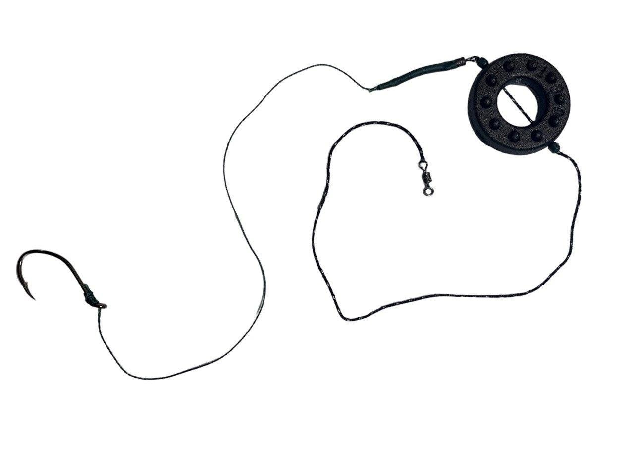 Готовая снасть для ловли сома Gamakatsu №34 с грузом 130 г 1 крючок (1773714759)