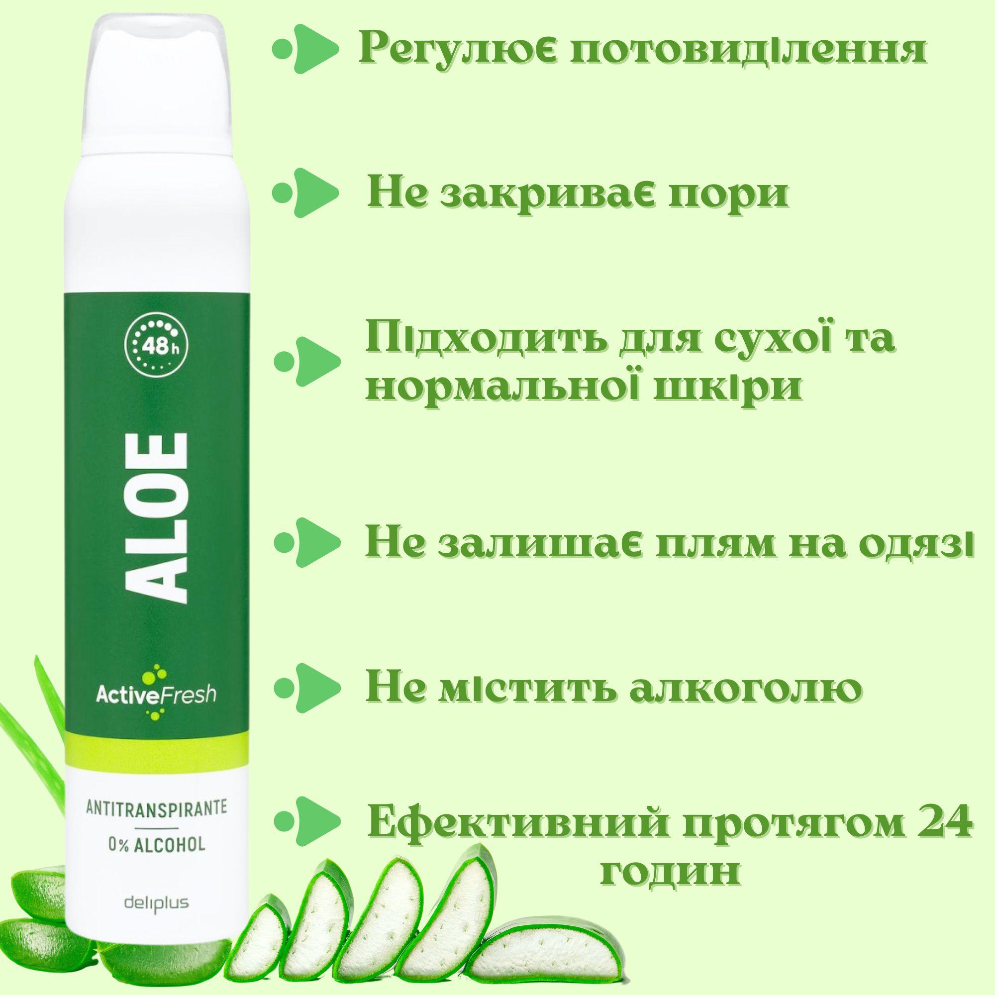 Дезодорант Aloe Active Fresh Deliplus 200 мл - фото 4 Дезодорант Aloe Active Fresh Deliplus 200 мл - фото 4