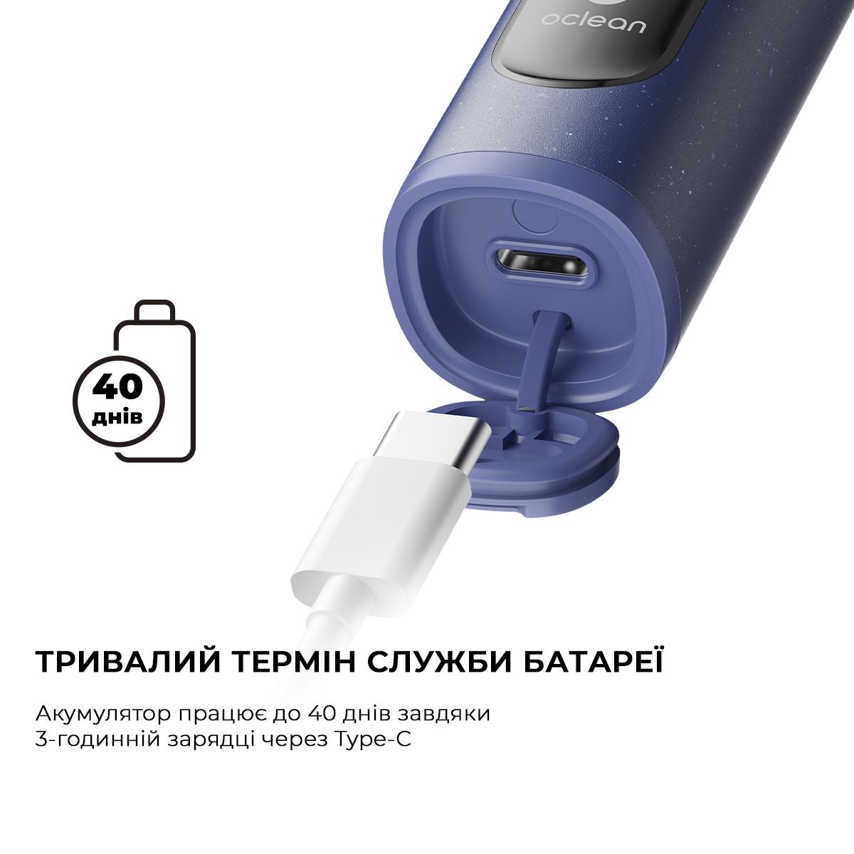 Електрична зубна щітка Oclean X Lite Blue (00-00118089) - фото 8 Електрична зубна щітка Oclean X Lite Blue (00-00118089) - фото 8