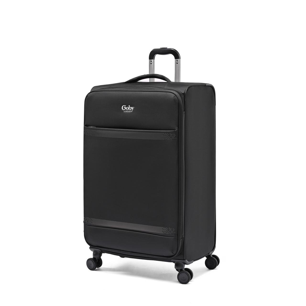 Чемодан текстильная ручная кладь Goby London GB-3009/20 с расширением 4 колеса замок TSA 43 л 50х40х20 см Black (2505833969)