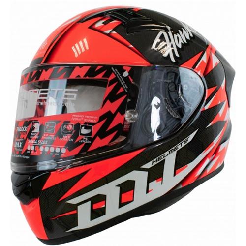 Мотошлем MT KRE Snake Carbon Hawkers M Red/Black/White