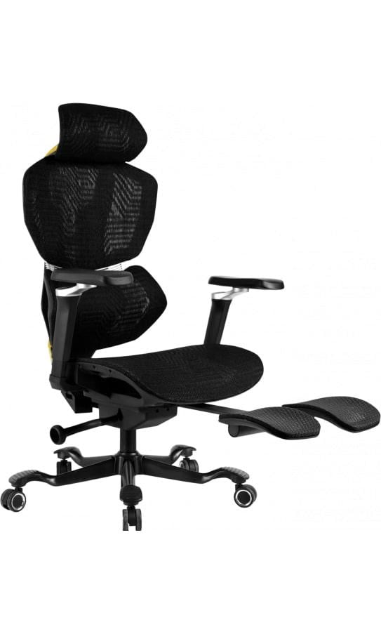 Кресло геймерское GT Racer X-7001 Black/Yellow - фото 6