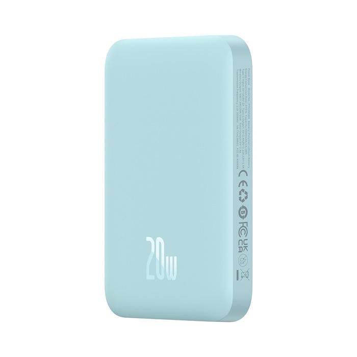 Повербанк BASEUS Magnetic Mini Air Fast Charge 6000mAh 20W с беспроводной зарядкой Qi 15W Blue (P10059002313-00) - фото 8