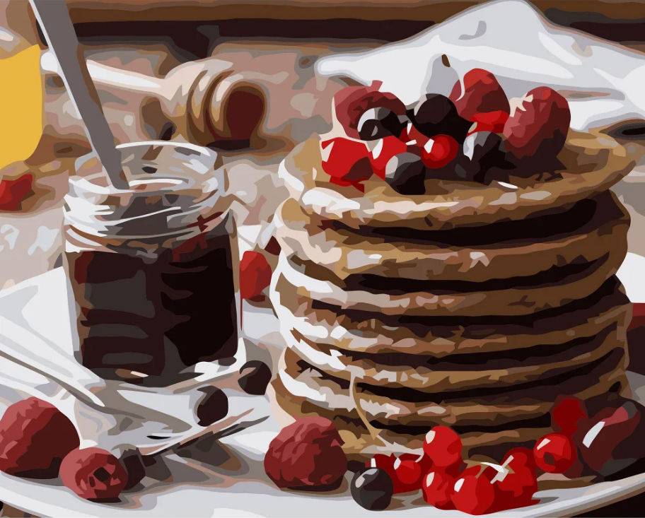 Картина за номерами Strateg Солодкі млинці 40x50 см (VA-3193) Картина за номерами Strateg Солодкі млинці 40x50 см (VA-3193)