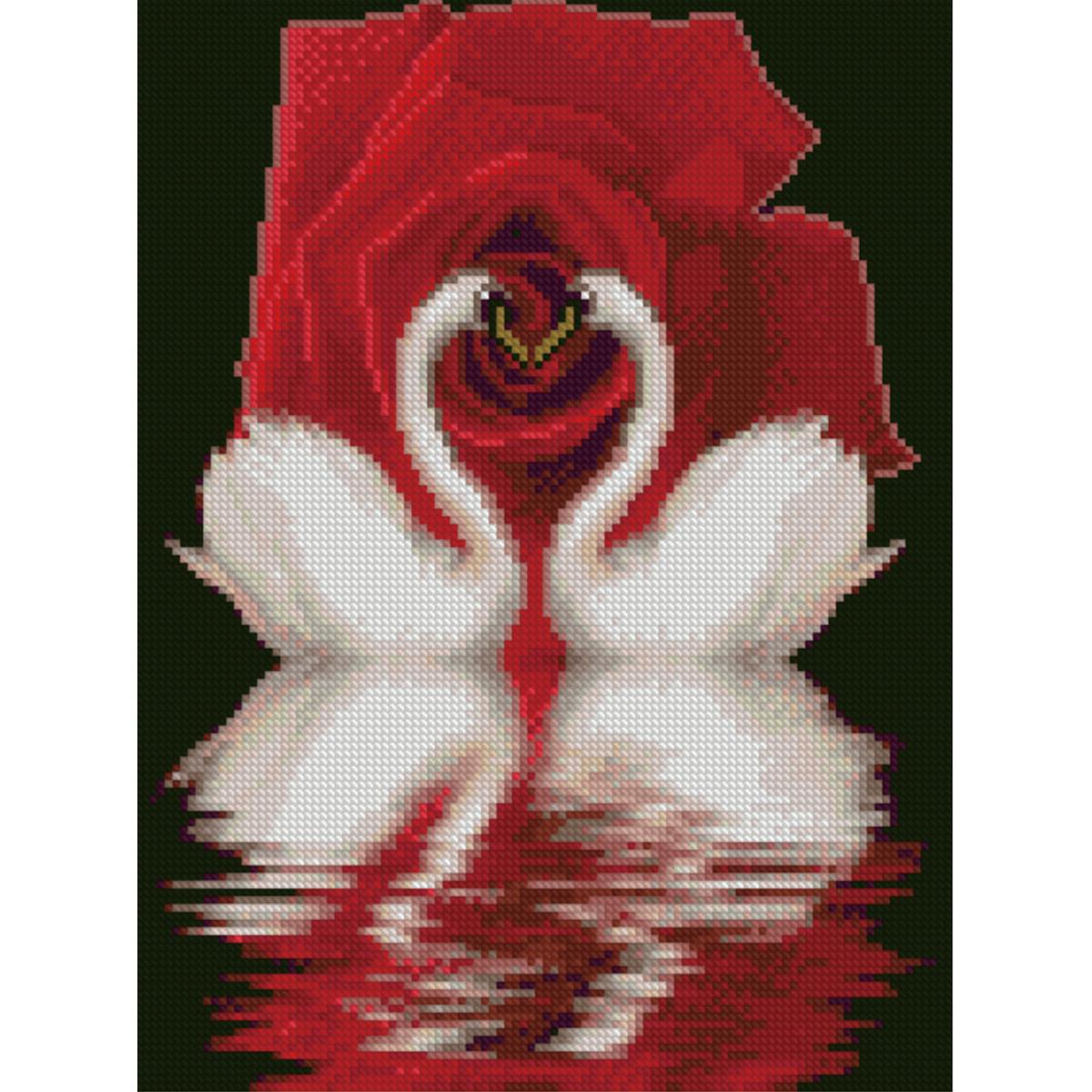 Алмазная мозаика Strateg Лебединая верность 30х40 см (Str-HX136)