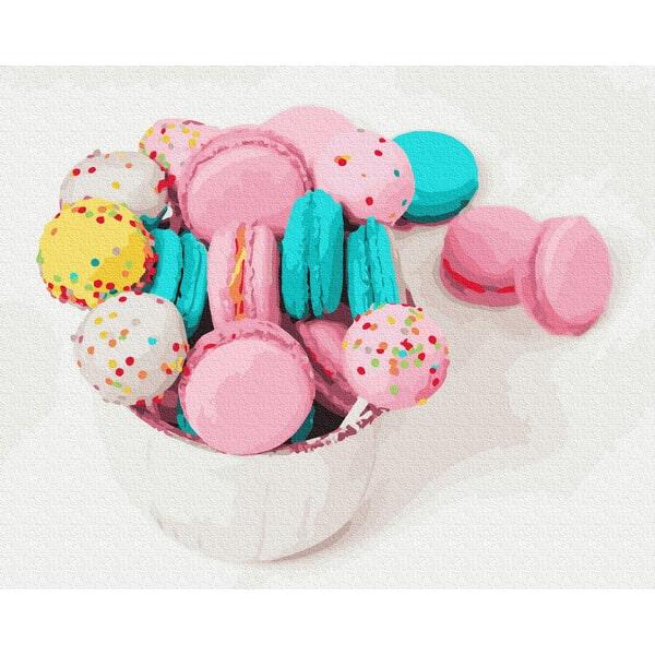 Картина по номерам Brushme GX38494 Вкусные макаруны 40х50 см (1378839068)