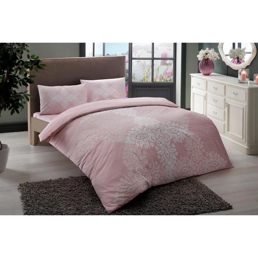 Постельное белье Tac Janna pembe v02 евро Розовый (svt 2000022207355)