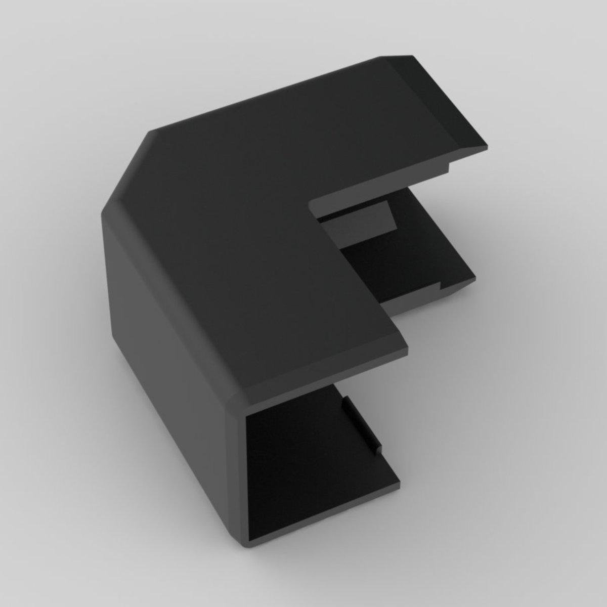 Угол наружный KOPOS для короба LHD 20x20 мм ПВХ Черный (8626_FB)