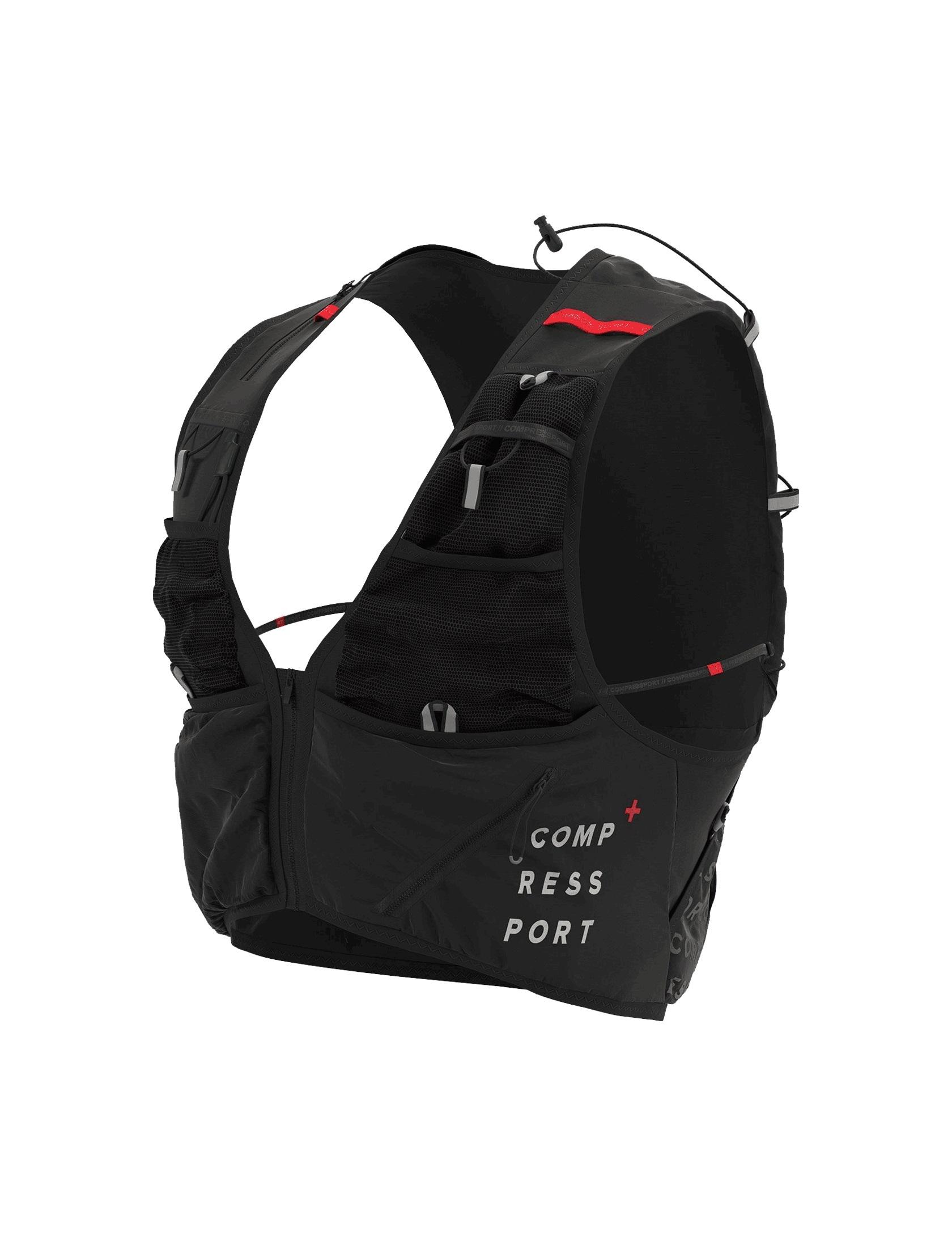 Рюкзак-жилетка под жесткие фляги Compressport Ultrun S Pack Evo 15 S Black