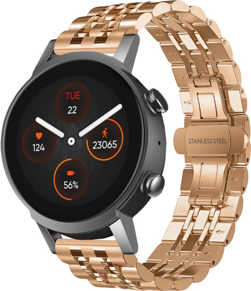 Браслет металевий Spinye для Mobvoi TicWatch E3 Rose Gold (29179-27)