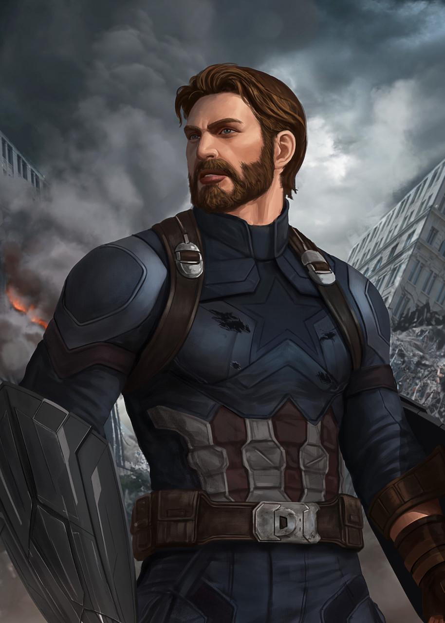 Картина постер Gee! Captain America Капитан Америка Война Бесконечности 40х60 см CA.09.143