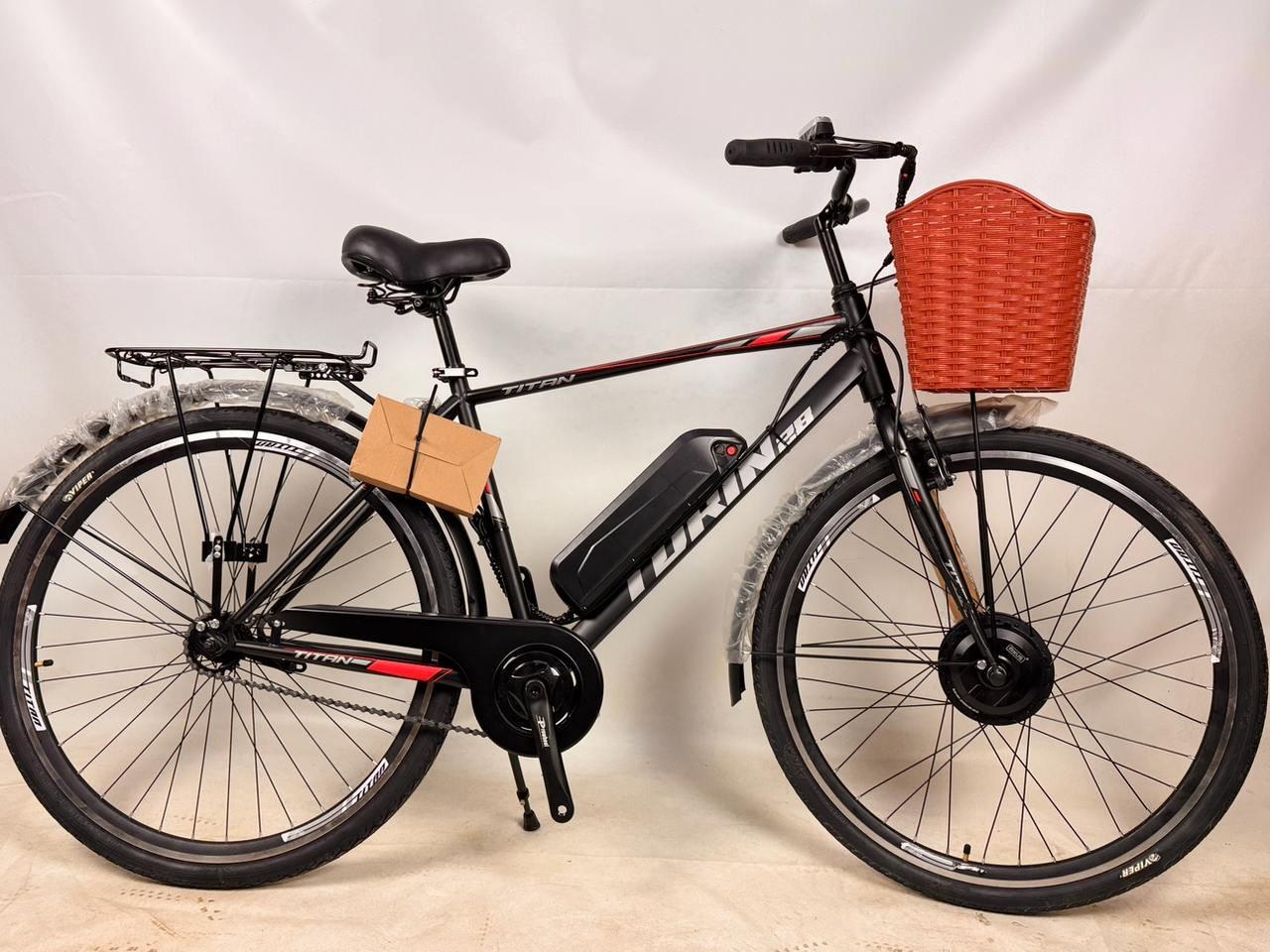 Електровелосипед Titan Turin 28" 18" MXUS FX-15 F 36V13Ah Чорно-червоний - фото 1 Електровелосипед Titan Turin 28" 18" MXUS FX-15 F 36V13Ah Чорно-червоний - фото 1