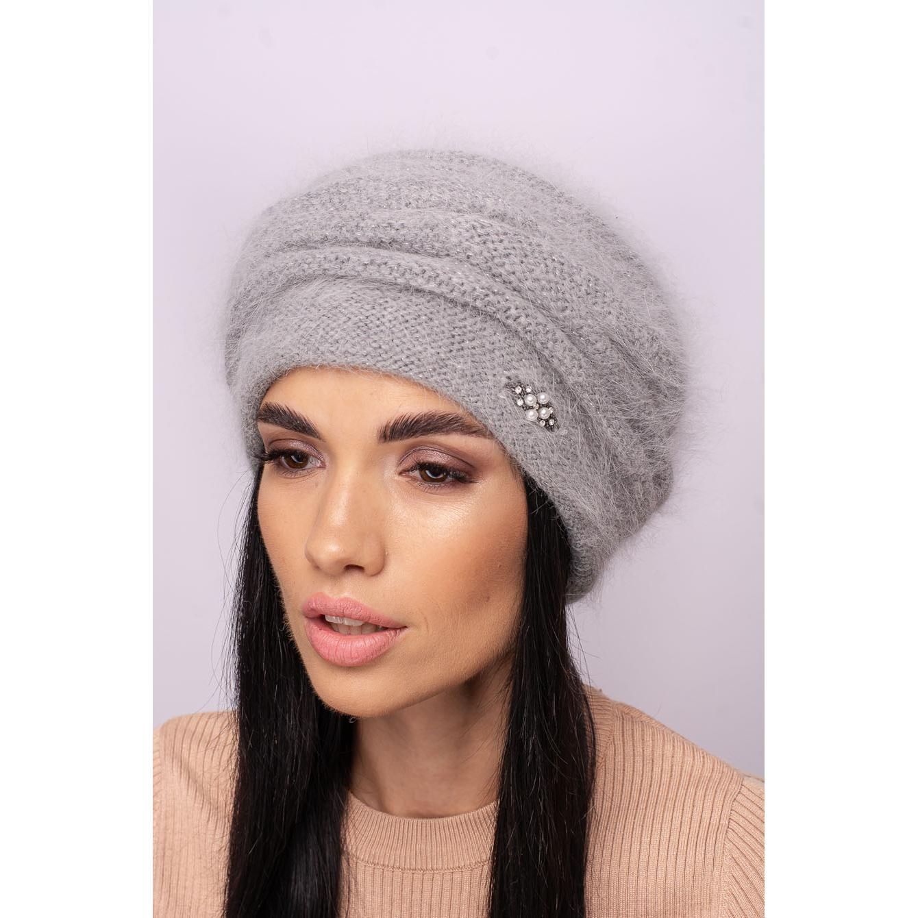 Шапка женская ангоровая двойная Leks Марго one size Серый - фото 1 Шапка женская ангоровая двойная Leks Марго one size Серый - фото 1