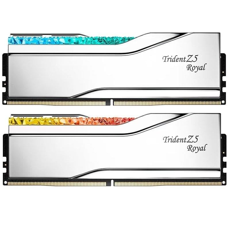 Оперативна пам'ять G.Skill Trident Z5 Royal DDR5 32 Гб Kit 6400 MHz Silver (F5-6400J3239G16GX2-TR5S)