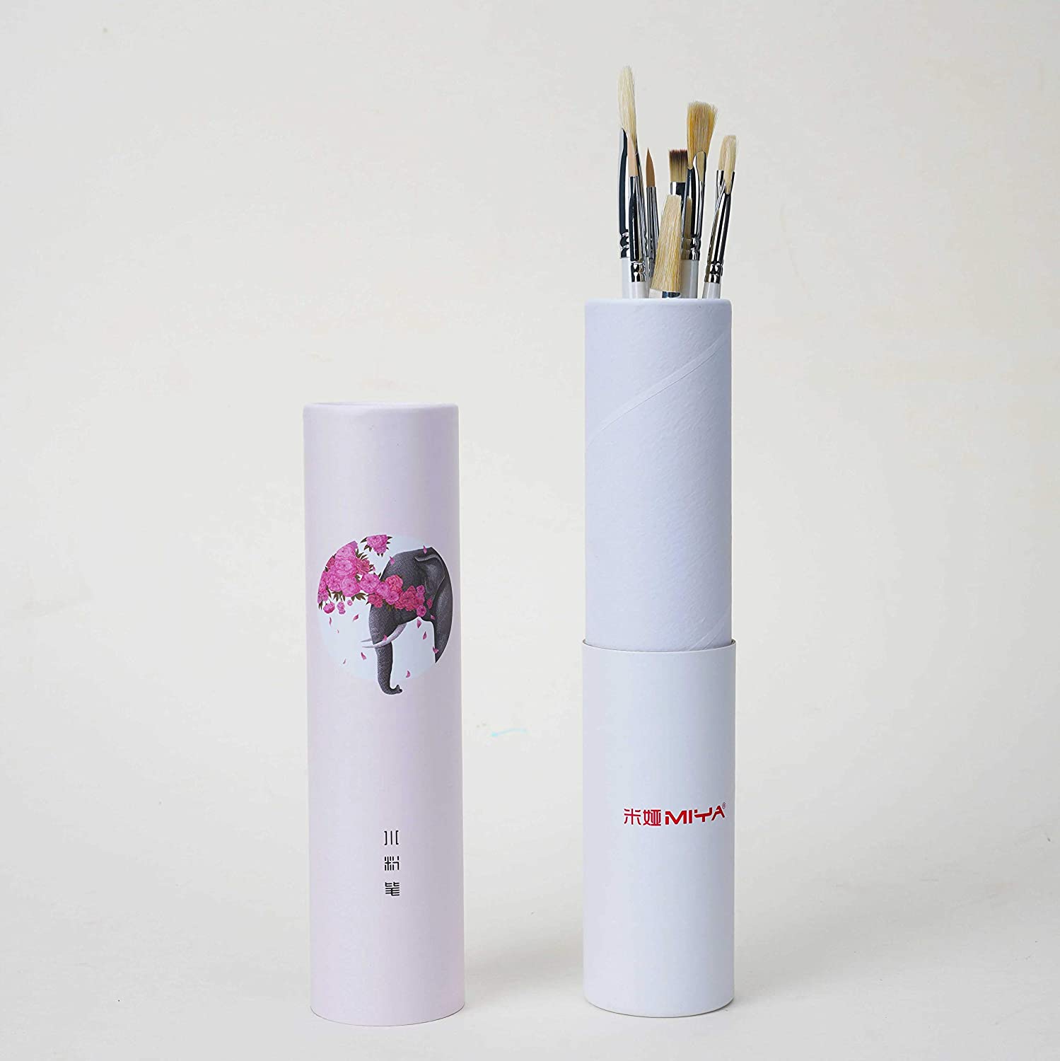 Художественные кисти MIYA ANIMALS Набор 9 шт. из натуральной щетины Розовая коробка - фото 5