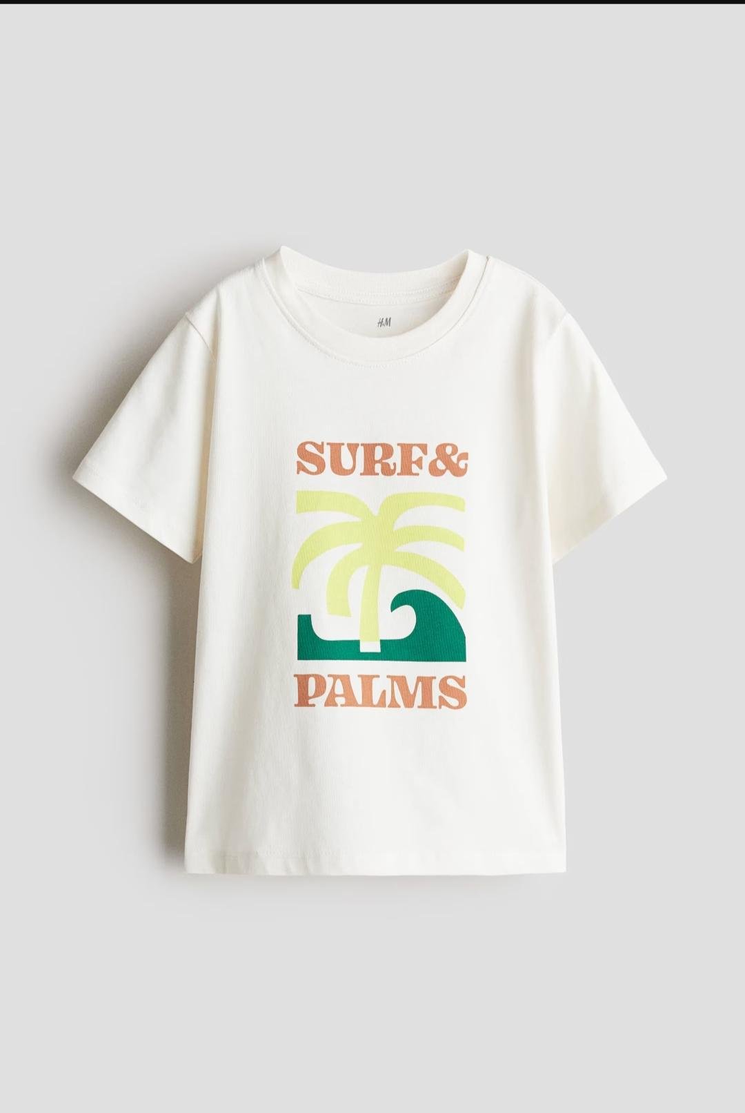 Футболка дитяча для хлопчика H&M 92 см Бежевий (250530003A)