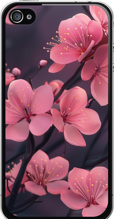 Чехол на iPhone 4 Пурпурная сакура (6075t-15-42517) Чехол на iPhone 4 Пурпурная сакура (6075t-15-42517)
