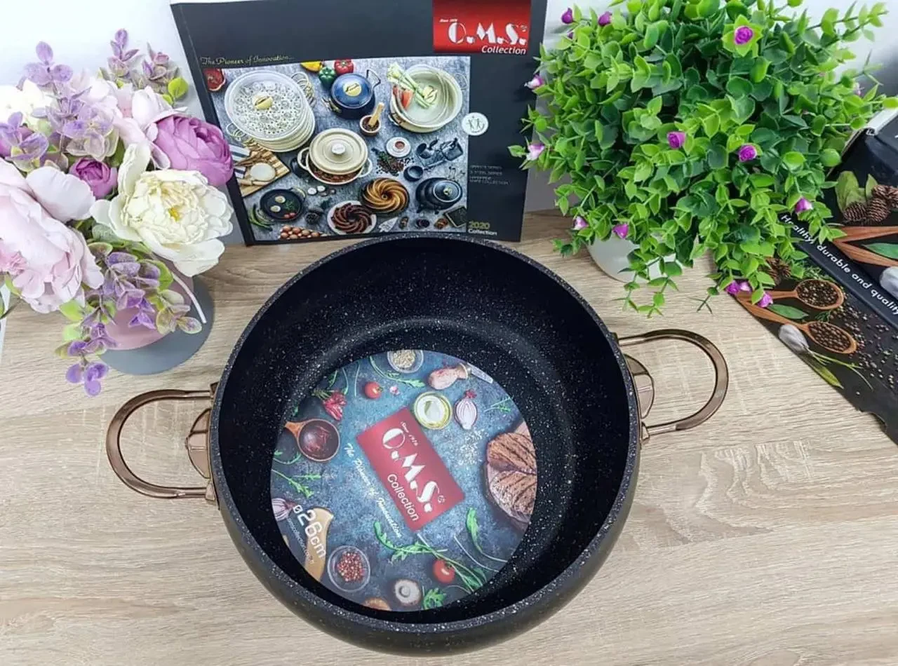 Кастрюля OMS Collection 3141 24 см 4,5 л Bronze - фото 4 Кастрюля OMS Collection 3141 24 см 4,5 л Bronze - фото 4