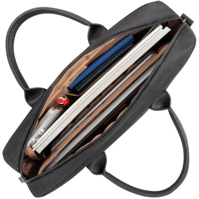 Сумка для ноутбука Rivacase Clark 8124 Polyester Zipper Black (25441752) - фото 10