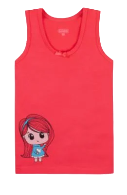 Майка детская хлопковая для девочки Gabbi MKD-21-1 Милашка 116 см Малиновый (12771)