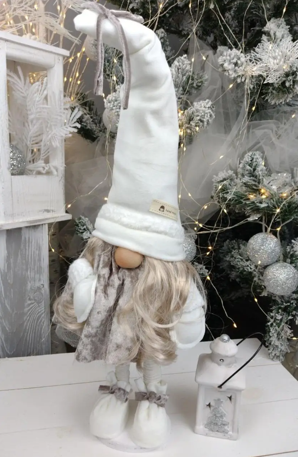 Новогодний Скандинавский Гном 50 см Белый (22393851)