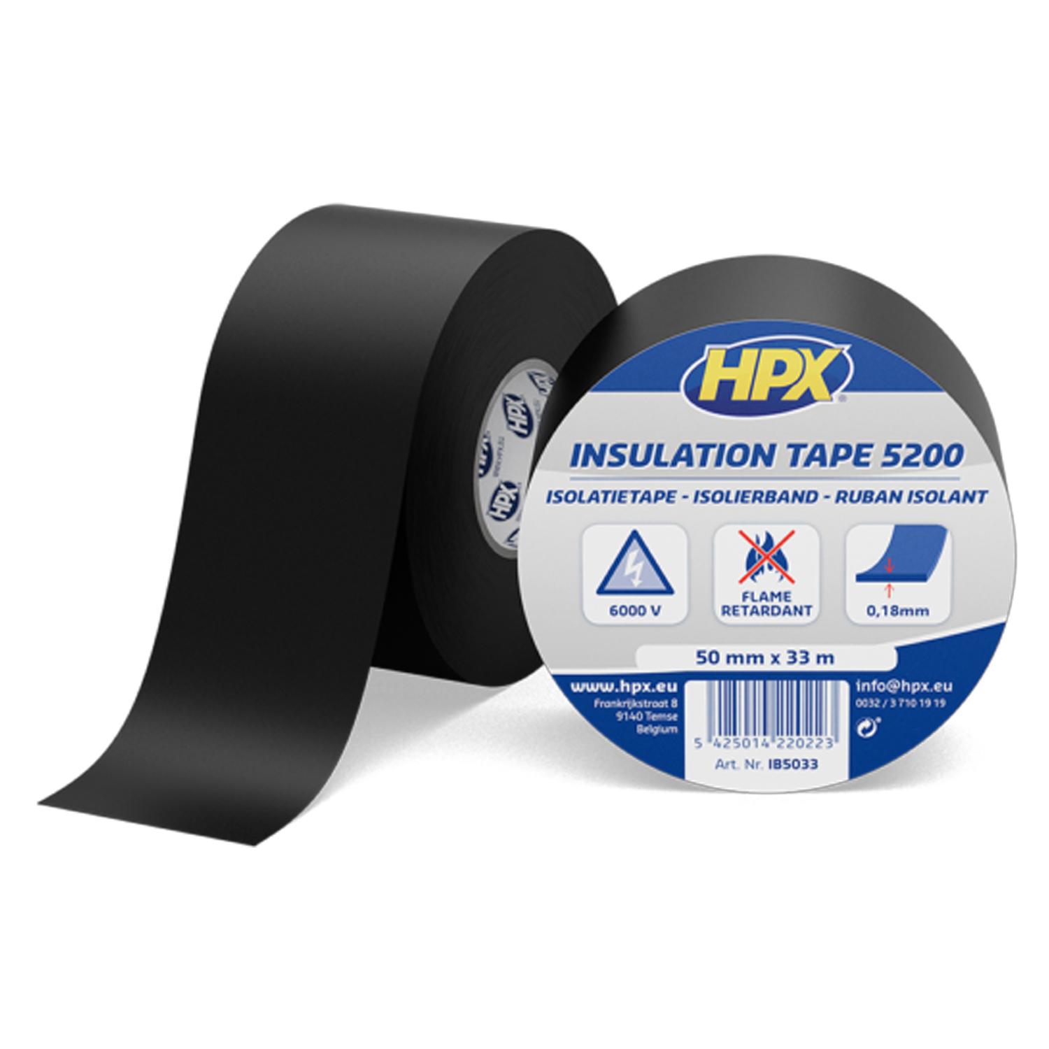 Стрічка ізоляційна HPX IB5033 50x0,1 мм 33 м ПВХ/гума Чорний (INRUC0080020500100) - фото 2 Стрічка ізоляційна HPX IB5033 50x0,1 мм 33 м ПВХ/гума Чорний (INRUC0080020500100) - фото 2