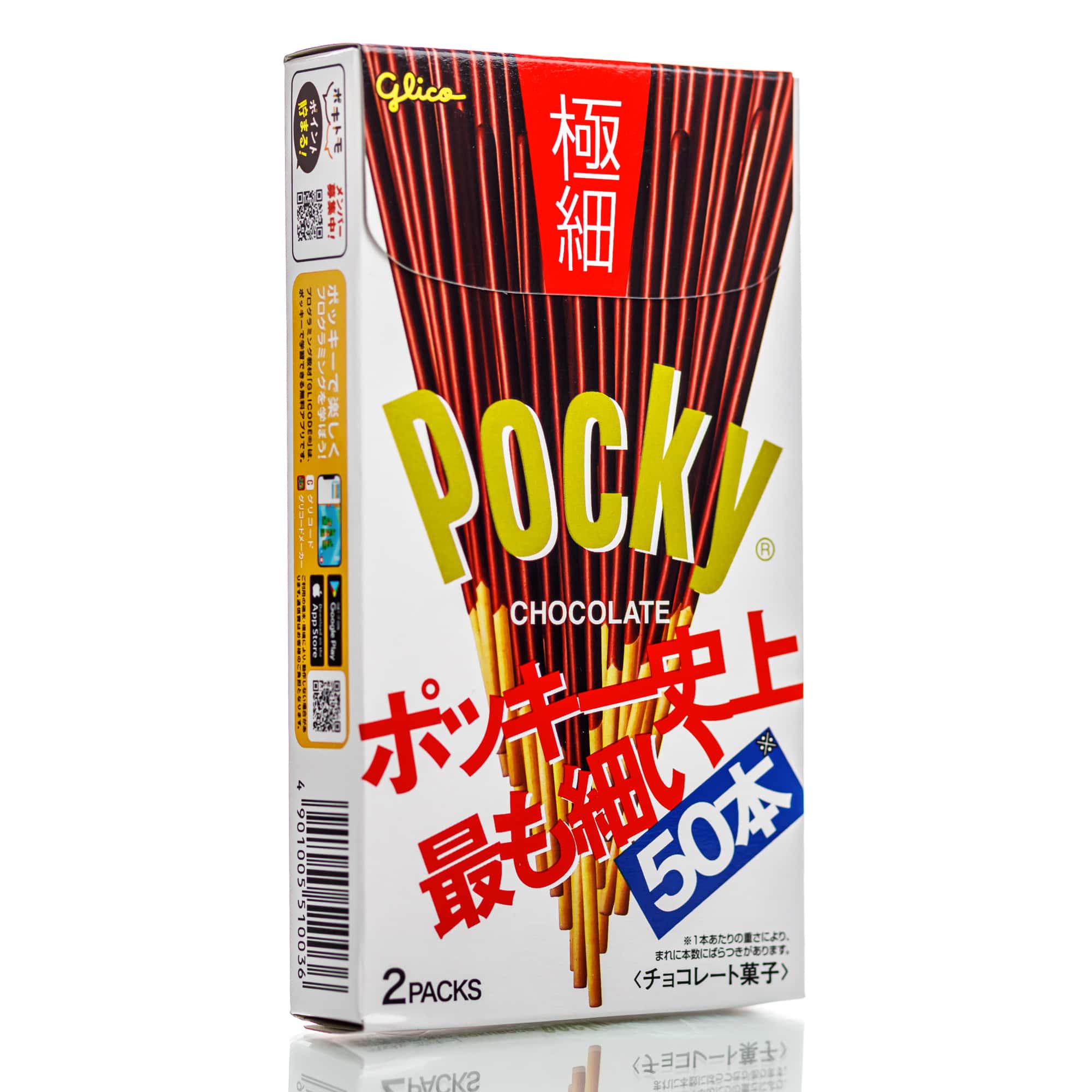 Палочки с тонким шоколадом Glico Pocky Chocolate Superthin бисквитные 20 шт.