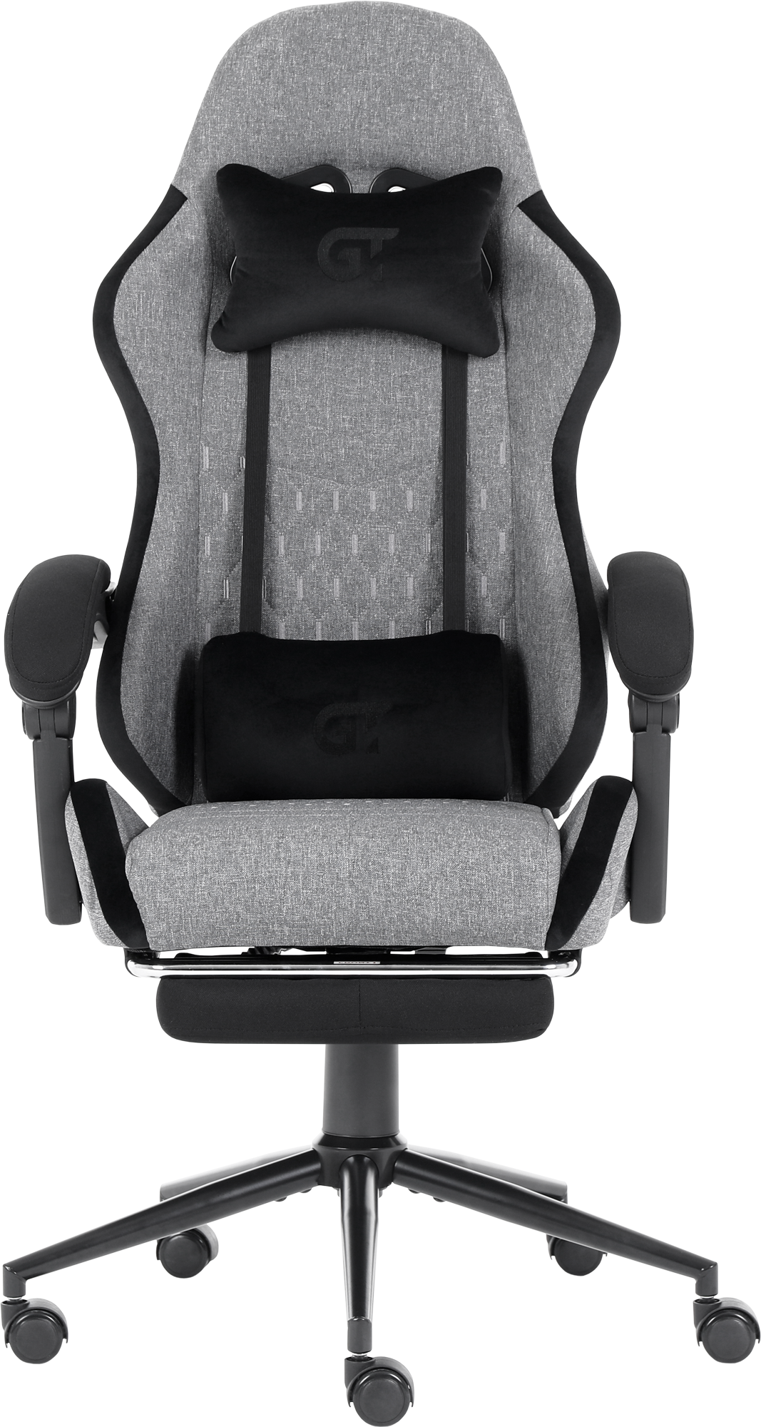 Геймерское кресло GT Racer X-2324 Fabric Gray/Black Suede