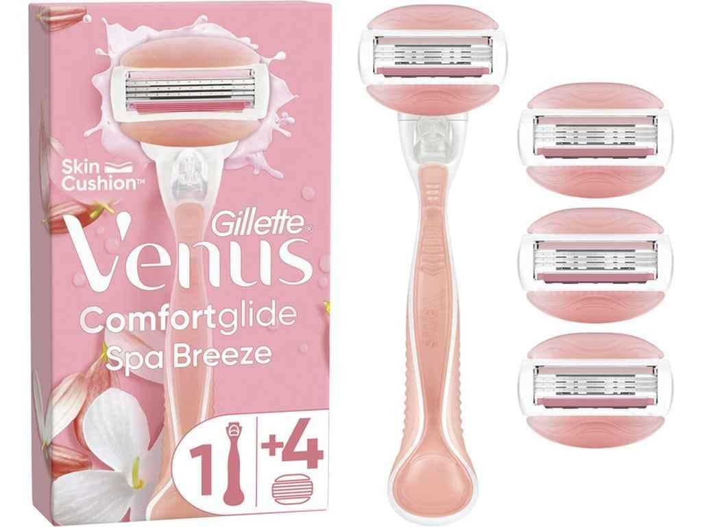 Станок для голiння Venus Comfortglide Spa Breeze з 4 змінними картриджами (1107254)