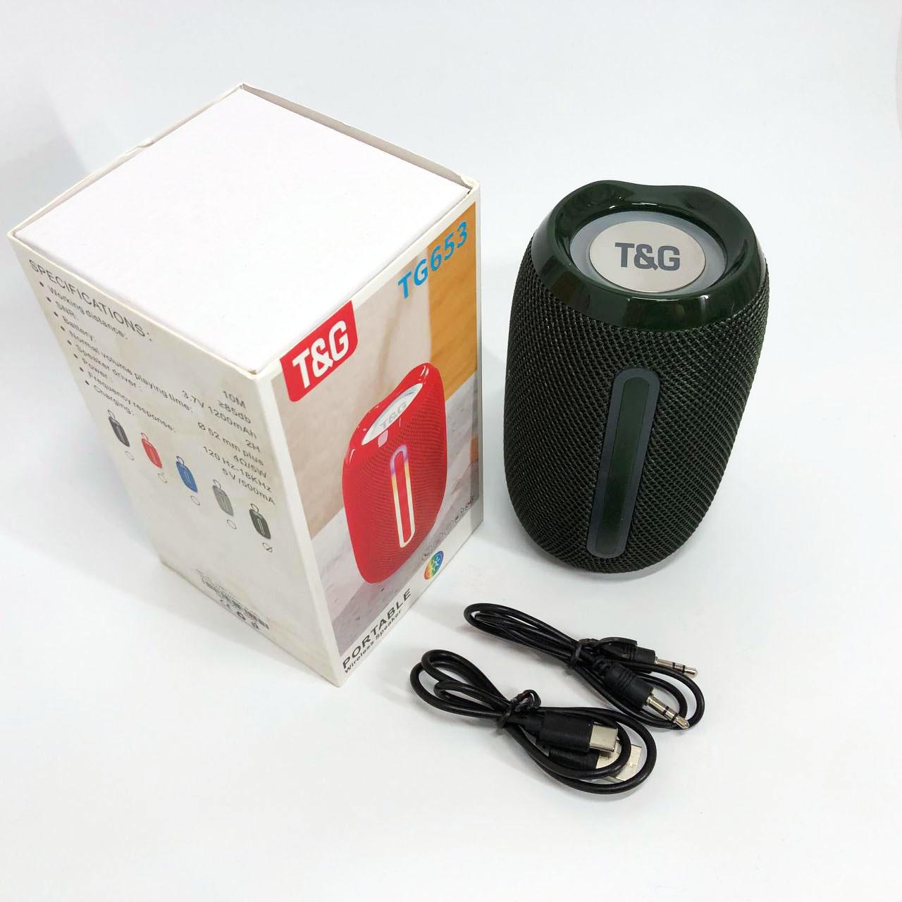 Портативна колонка Bluetooth TG653 USB з ремінцем Зелений - фото 8 Портативна колонка Bluetooth TG653 USB з ремінцем Зелений - фото 8