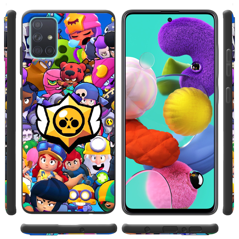 Чехол BoxFace Samsung A715 Galaxy A71 Brawl Stars Черный силикон (38850-up2389-38948) - фото 2