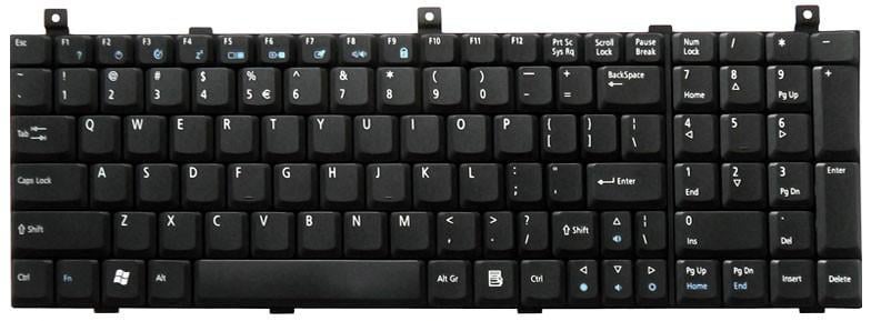 Клавіатура для ноутбука Acer Aspire 1800/1801/1802/1804/9500/9502/9503/9504 Black (36266916)