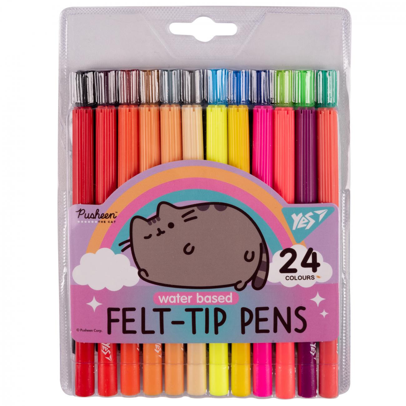 Фломастери Yes Pusheen Rainbow 24 кольори (MTT-190056)