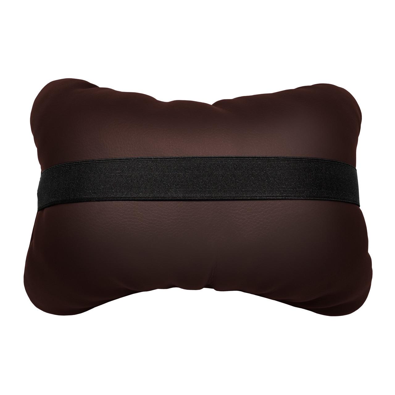 Подушка автомобильная Avtolife Ukraine для шеи из экокожи Коричневый (AVT- LBR-34) - фото 2