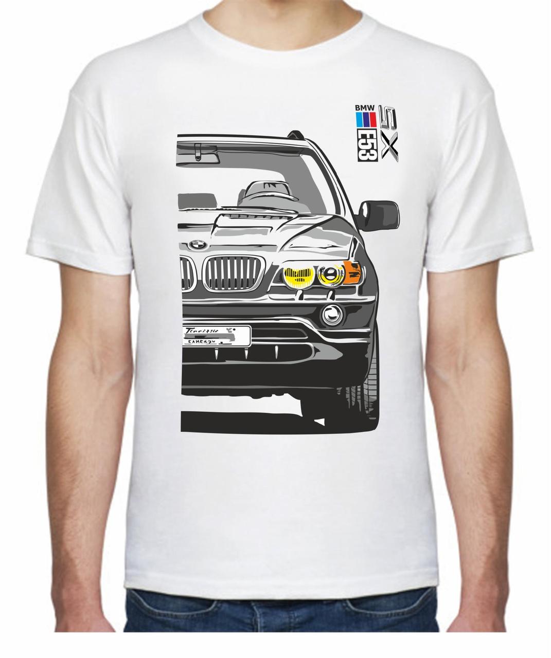 Футболка чоловіча Avtolife BMW X5 E53 Stock FR 107253 M Білий (2494943728)