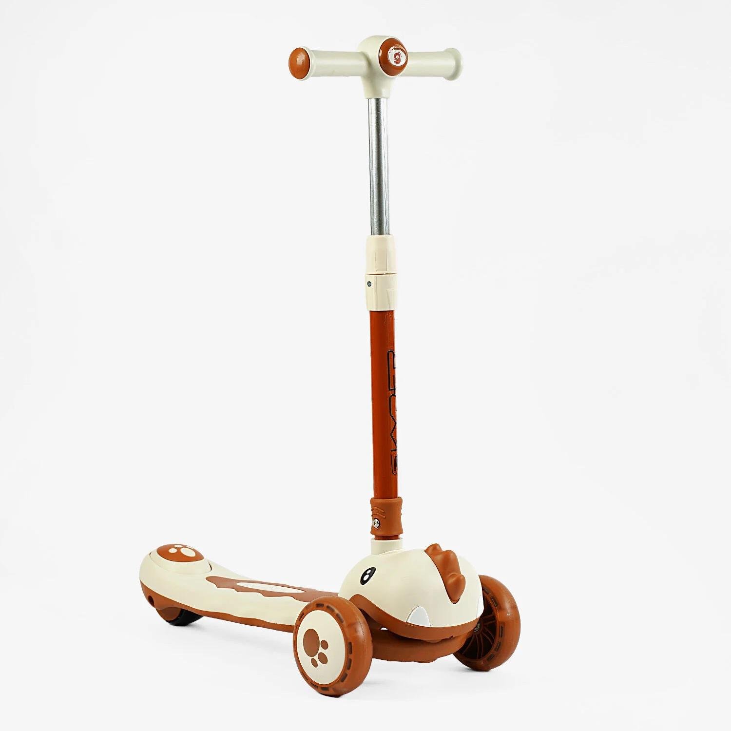 Самокат триколісний Skyper/колеса PU зі світлом/музика/кермо складане 125х40 мм Beige (153419) Самокат триколісний Skyper/колеса PU зі світлом/музика/кермо складане 125х40 мм Beige (153419)