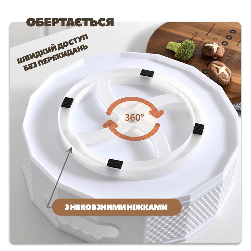 Органайзер специй/приправ поворотный на кухню 30 см (24054262) - фото 3 Органайзер специй/приправ поворотный на кухню 30 см (24054262) - фото 3