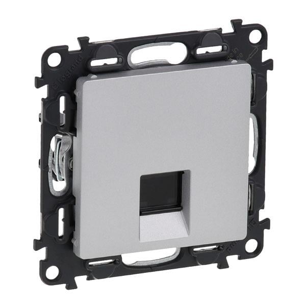 Розетка RJ-45 Cat,5e UTP Legrand Valena ALLURE скрытый монтаж Алюминий (753640)