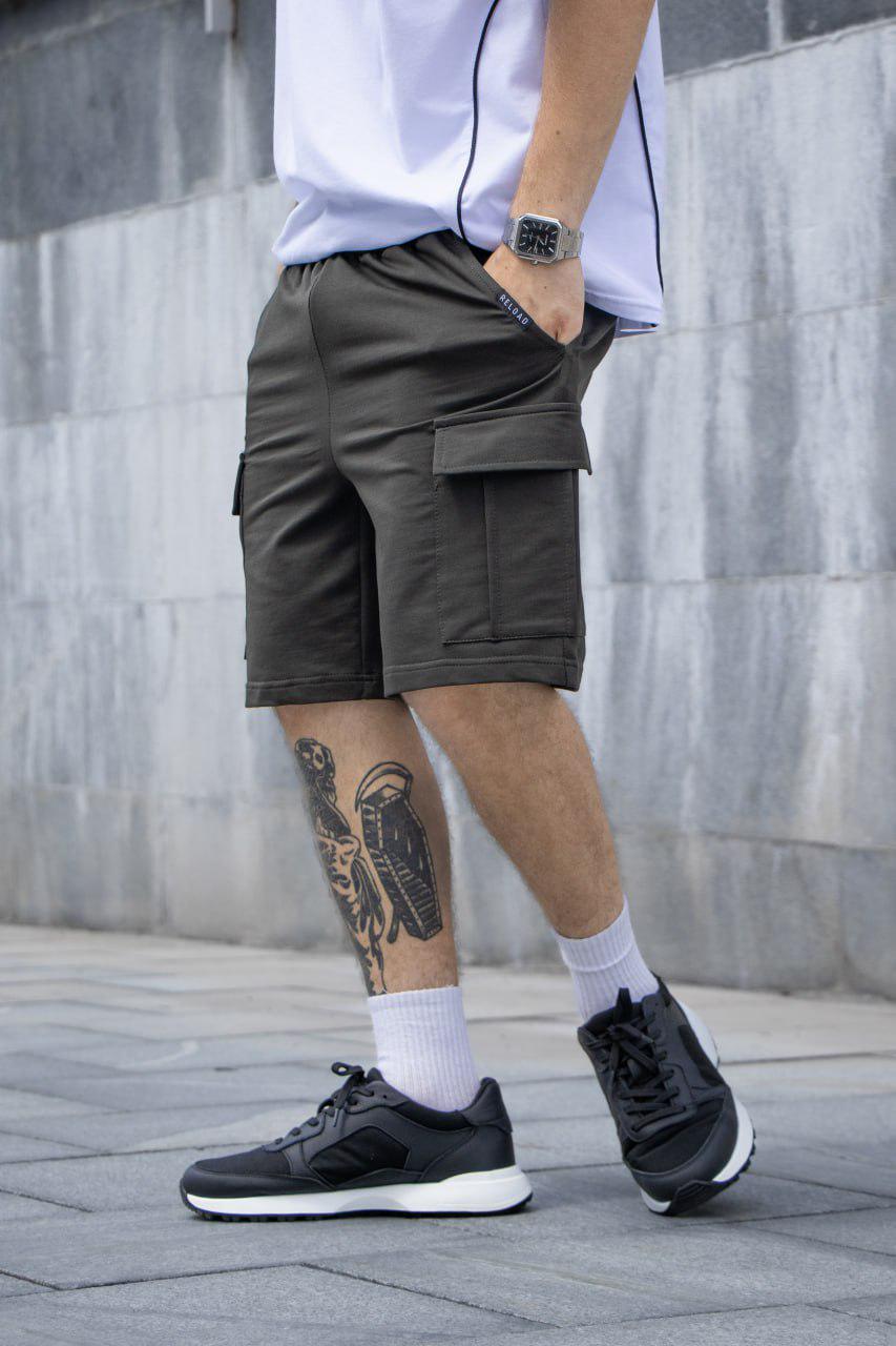 Шорты Cargo мужские весенне-летние трикотажные XXL Хаки (26460/1/5)