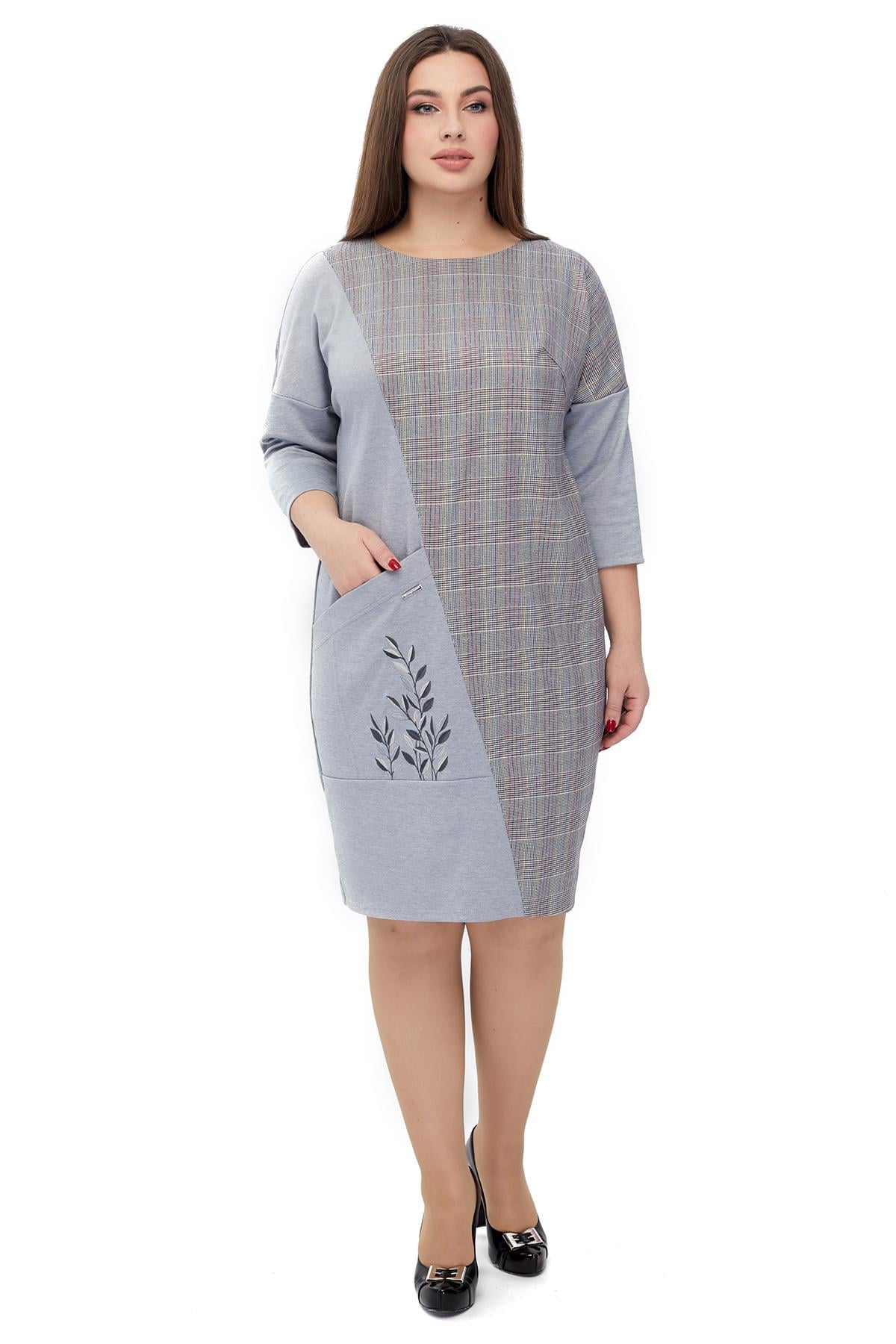Сукня жіноча Єремія джерсі р. 56 Світло-сірий (25393778)