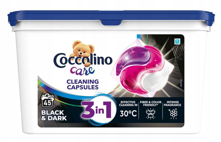Капсулы стиральные для черных и темных вещей 3в1 Coccolino Care 45 шт.