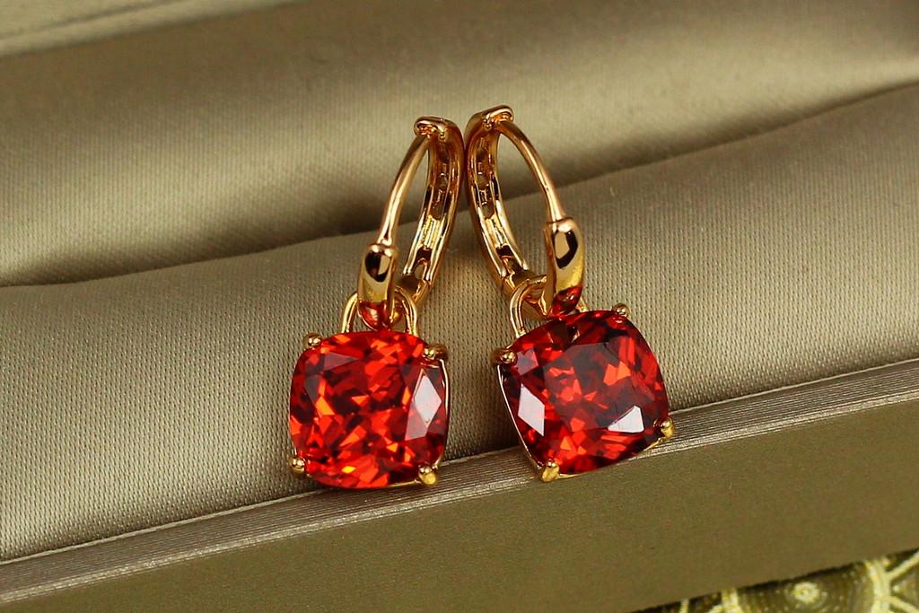 Серьги подвески Xuping Jewelry Камень съемный 2,2 см Золотистый (1935157010)