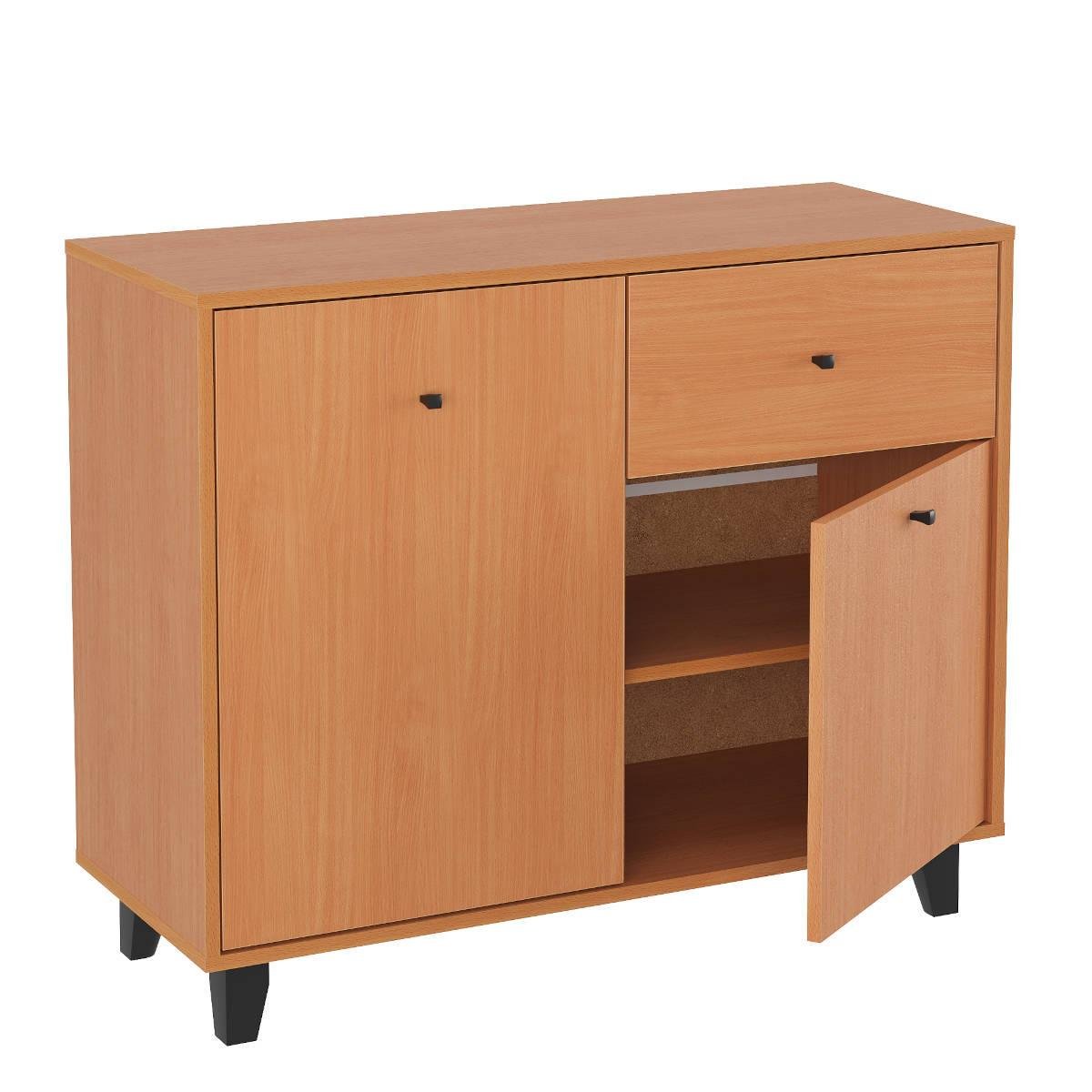 Комод Компаніт з шухлядою та дверцятами 100х40х82 см Бук (26920857) - фото 1 Комод Компаніт з шухлядою та дверцятами 100х40х82 см Бук (26920857) - фото 1