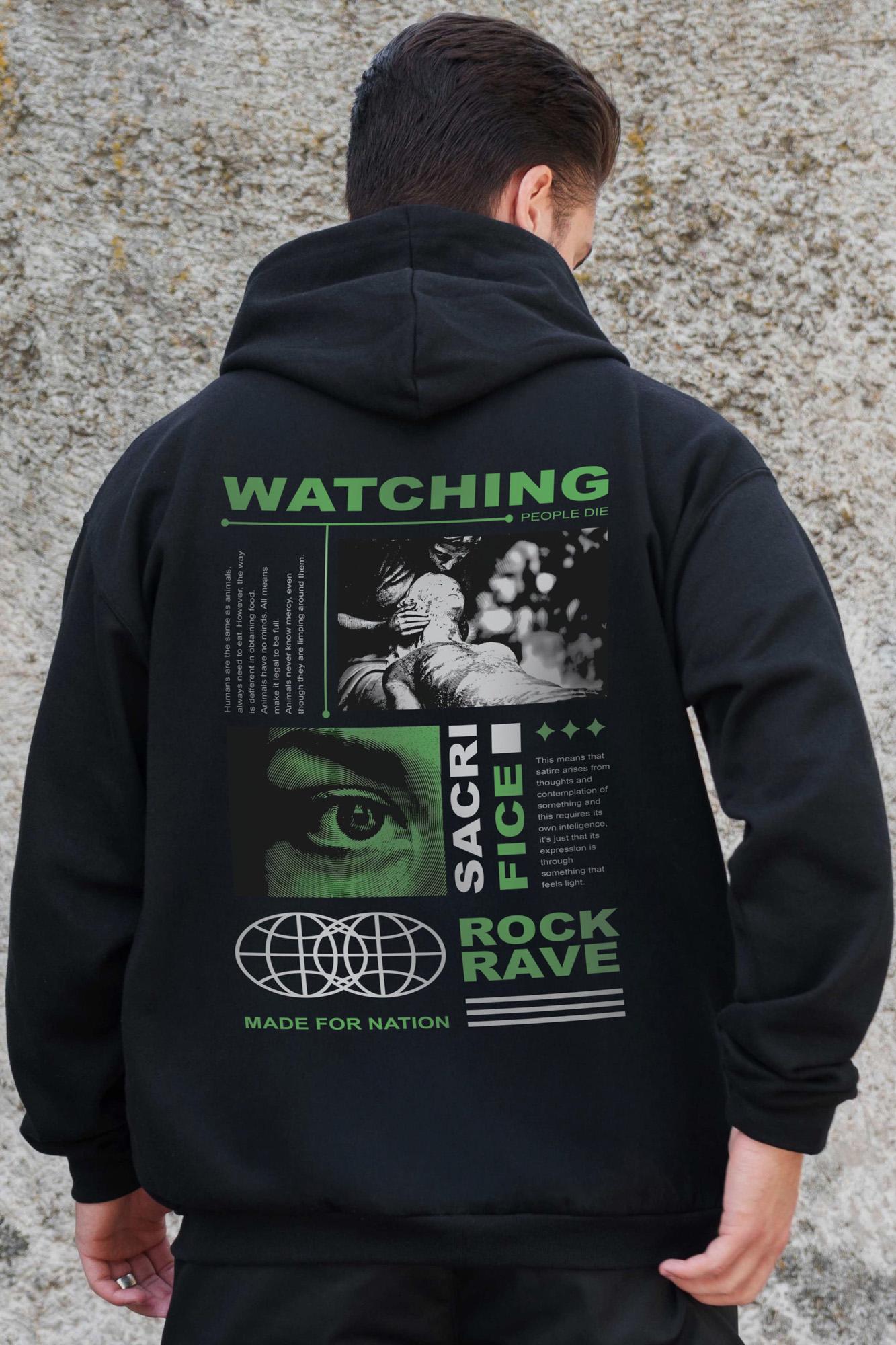 Худи-зип с принтом Without Watching  Kane L/XL Black (L/XL8055882)