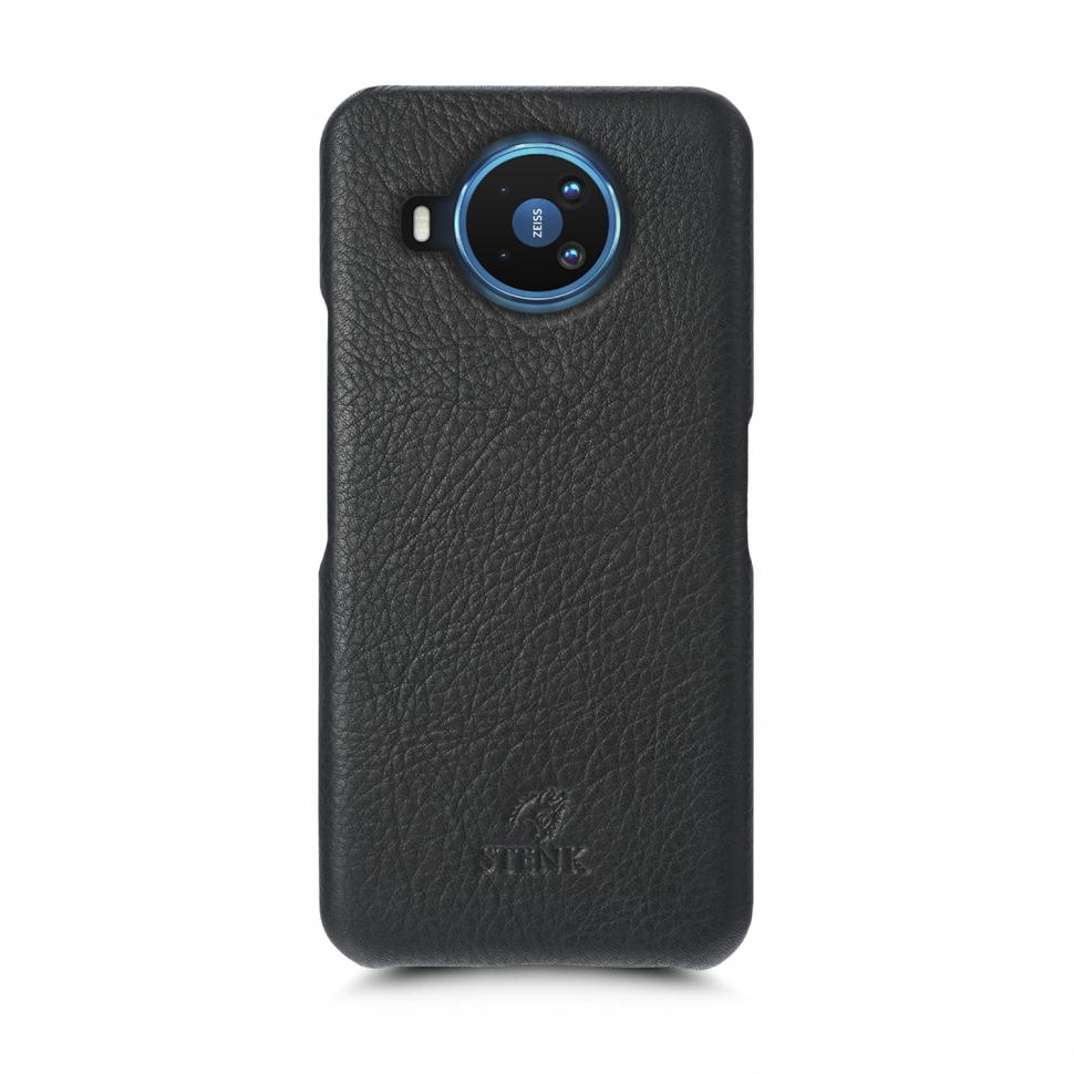 Кожаная накладка Stenk Cover для Nokia 8.3 Черная (69345)
