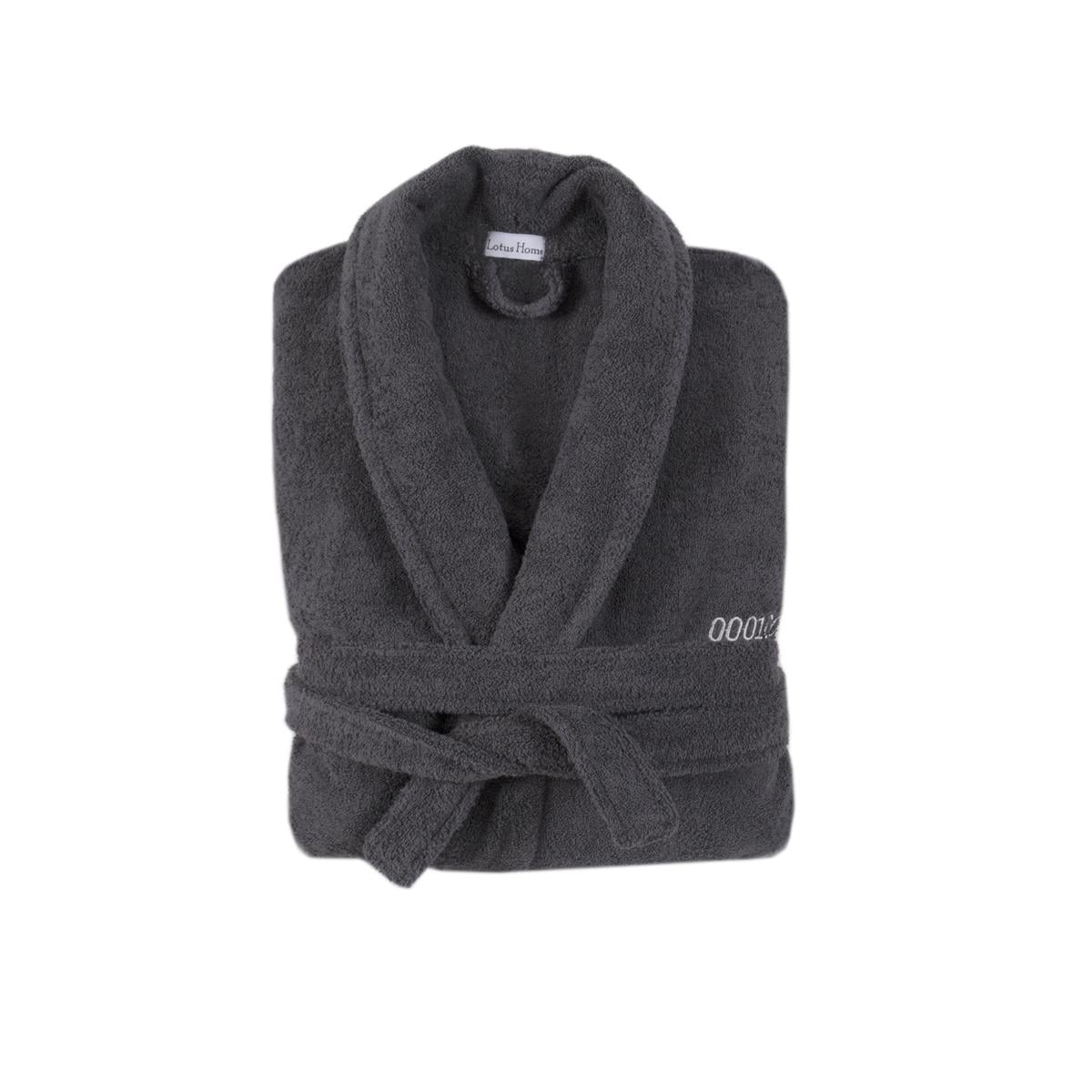 Халат махровый Lotus Home-Basic Soft Private Line Unisex 3XL Графит (svt-2000022355094) Халат махровый Lotus Home-Basic Soft Private Line Unisex 3XL Графит (svt-2000022355094)